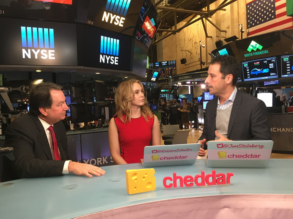 Quest Diagnostics President and CEO Steve Rusckowski (left) is interviewed on Cheddar (Nov. 14, 2016)